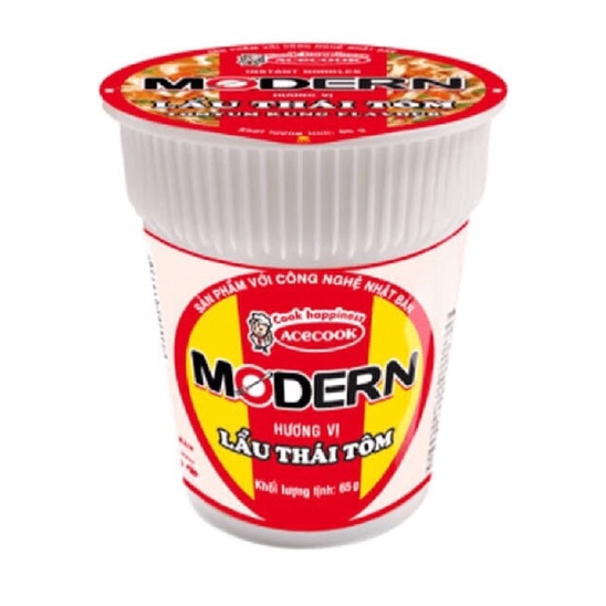 Mì ly Modern lẩu thái tôm Acecook 65g tiện lợi