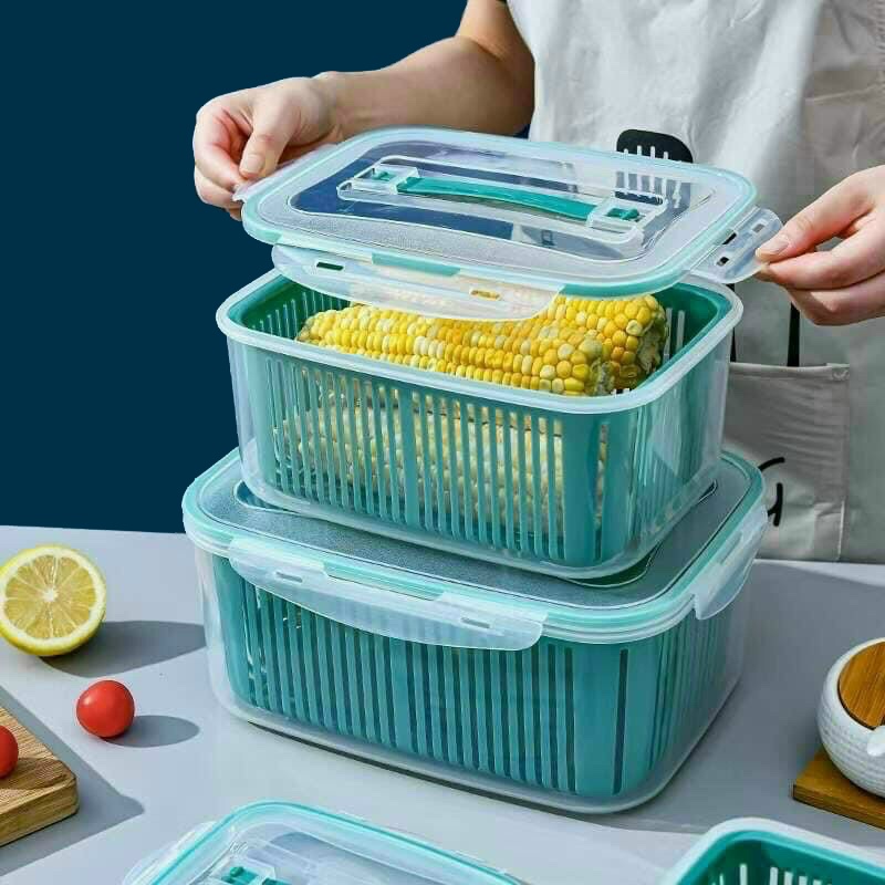 (xanh)BỘ HỘP TỦ LẠNH 5 MÓN