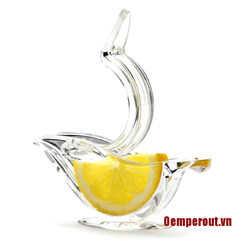 Oemperout❤Acrylic Lemon Clip Transparent Fruit Juicer Home Kitchen Bar Gadget Boat Shape