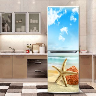 Decal trang trí tủ lạnh cao cấp độ phai màu trên 10 năm mẫu sao biển