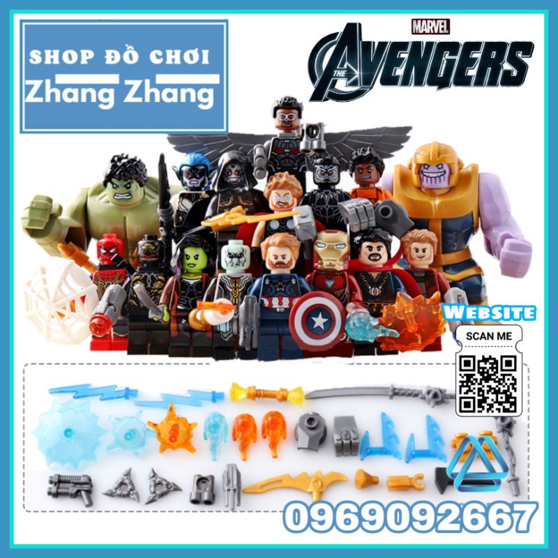 Đồ chơi Xếp hình Hulk Thanos Outtrider - Thor -  Strange Shuri Star-lord - Ebony Maw - Corvus Glaive Minifigures SY1060