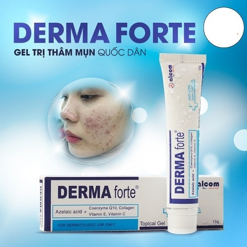 Kem ngừa mụn hết sẹo Derma Forte, sạch mụn trứng cá, đầu đen, bã nhờn trên da Tuýp 15g - Trung Đông Pharmacy