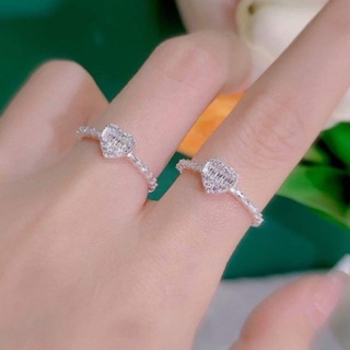 Nhẫn Bạc mặt tim