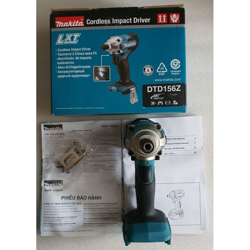 Thân máy bắn vít makita DTD156Z - 18V. (SẢN PHẨM CHƯA BAO GỒM PIN và SẠC).