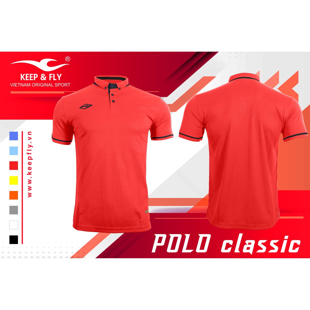 Áo Polo Classic đẹp, áo thun Polo Classic Đỏ cao cấp thương hiệu Keep & Fly