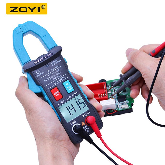 Đồng Hồ Vạn Năng Ampe Kìm Zotek Zoyi Zt-Qb1 Clamp Multimeter Đo Ac/Dc Ncv Ohm 600A