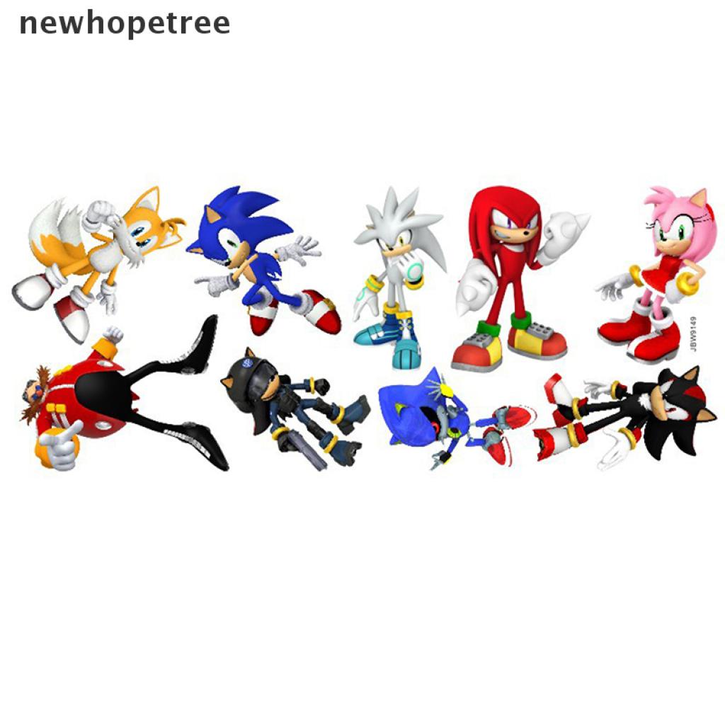Sticker Dán Tường Họa Tiết Hoạt Hình Sonic The Hedgehog 3D Độc Đáo
