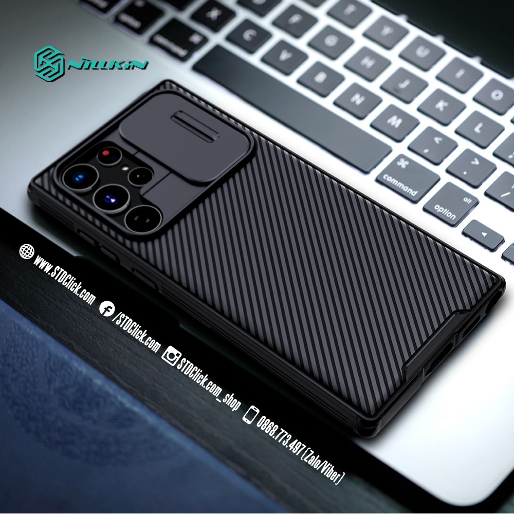 ỐP LƯNG SAMSUNG GALAXY S22 ULTRA 5G NILLKIN CAMSHIELD PRO BẢO VỆ CAMERA CHÍNH HÃNG