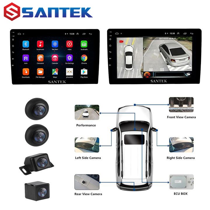 Bộ kết hợp màn hình DVD Android và Camera 360 độ chuẩn AHD dùng cho các loại ô tô - Bảo hành chính hãng 12 tháng