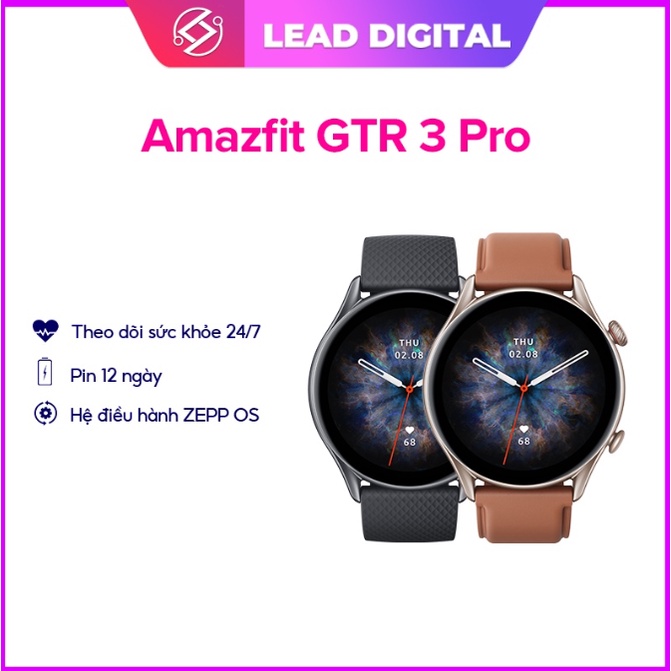 Đồng hồ thông minh Amazfit GTR 3 PRO nghe gọi được - Pin 12 ngày - Tiếng Việt | Chính hãng - BH 12 tháng