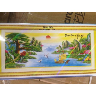 Tranh gắn đá thuận buồm xuôi gió khổ 2mx90cm - df082
