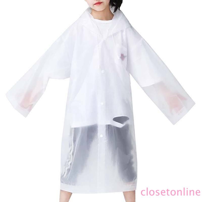 Áo Mưa Dáng Dài Bằng Nhựa EVA Chống Thấm Nước Tiện Dụng Cho Bé