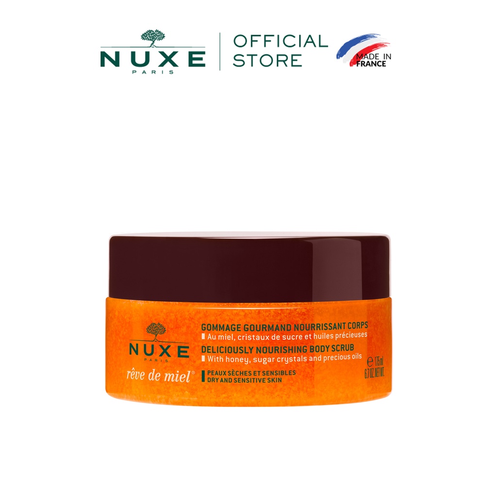 Tẩy Tế Bào Chết Toàn Thân Dành Cho Da Khô và Da Nhạy Cảm Nuxe Reve De Miel Deliciously Nourishing Body Scrub 175ml