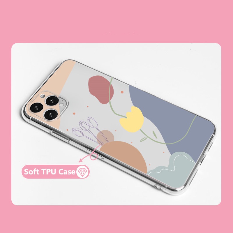 ốp lưng Điện Thoại Mềm Họa Tiết Hoa Graffiti Cho Samsung S22 Ultra S8 S9 S10 S21 FE S21 Note 8 9 10 Plus 20 Ultra S20 FE 5G