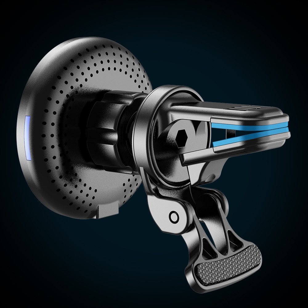 Bộ Sạc Không Dây Có Nam Châm Hít Xe Hơi Cho IPhone 14 13 12 Pro Max Mini 11 XS