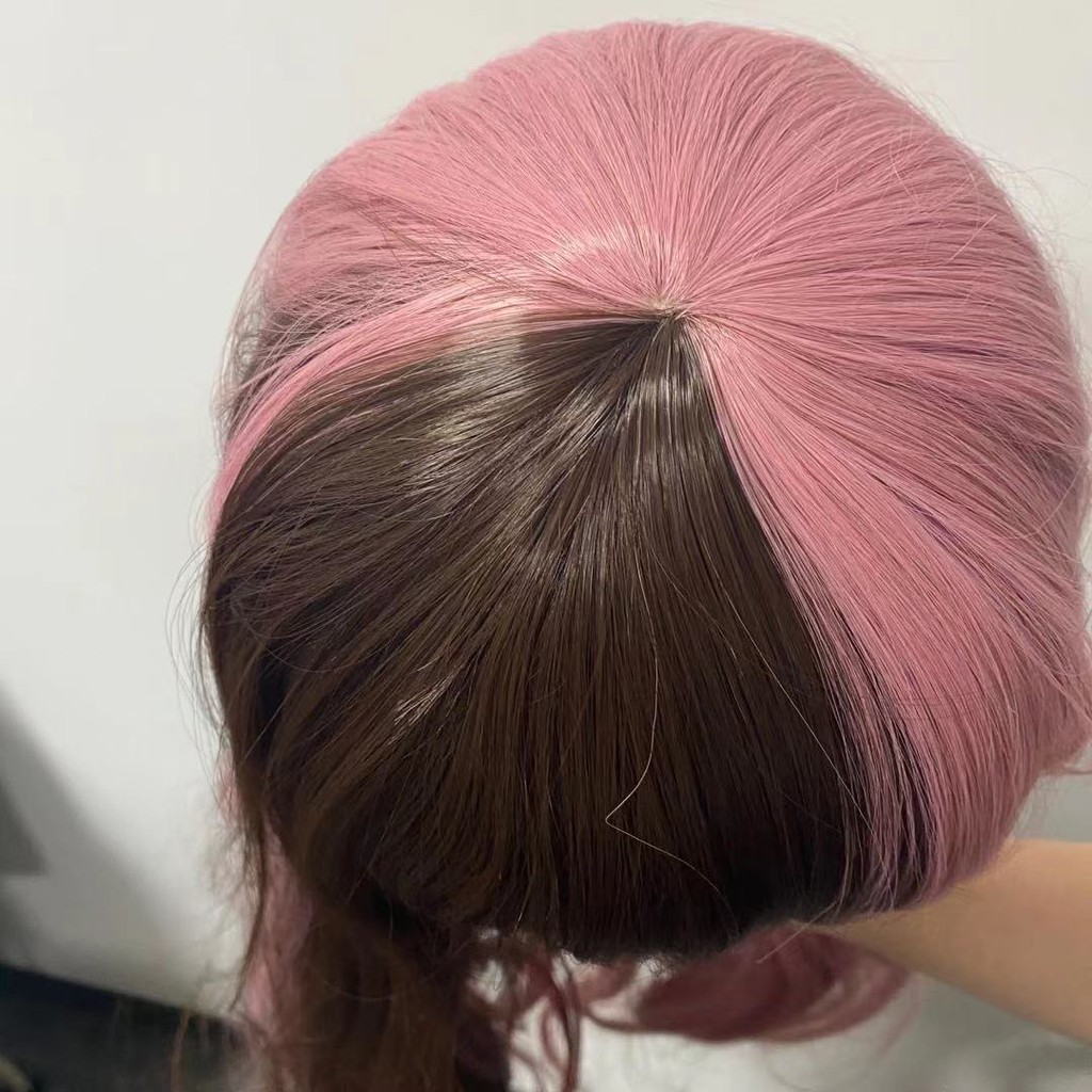 Bộ tóc giả xoăn dài 2 màu phong cách Lolita thời trang