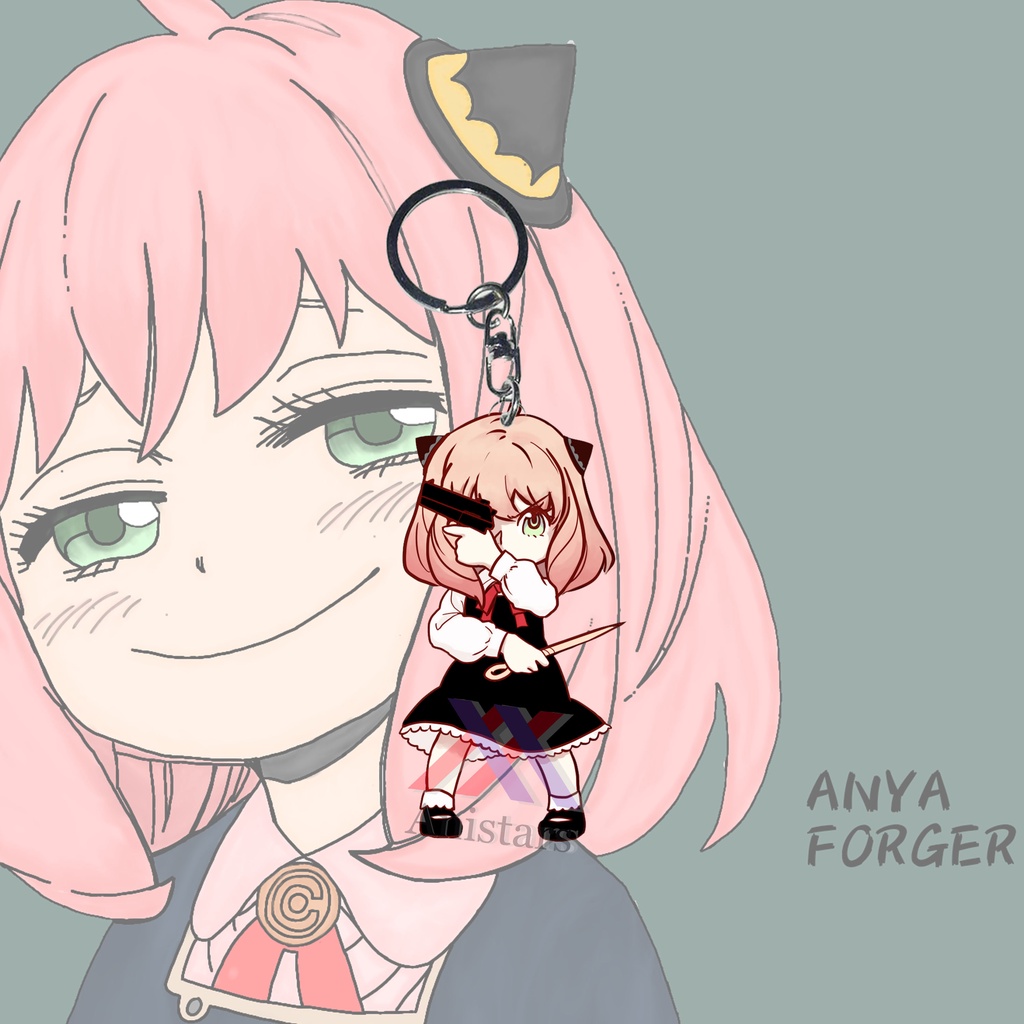 Móc Khóa Điện Thoại / Chìa Khóa 02 In Hình Anime Spy X Family Anya