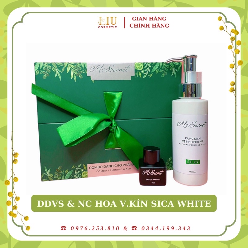 [RẺ VÔ ĐỊCH] COMBO MS.SECRET DUNG DỊCH VỆ SINH PHỤ NỮ &amp; NƯỚC HOA VÙNG KÍN SICA WHITE