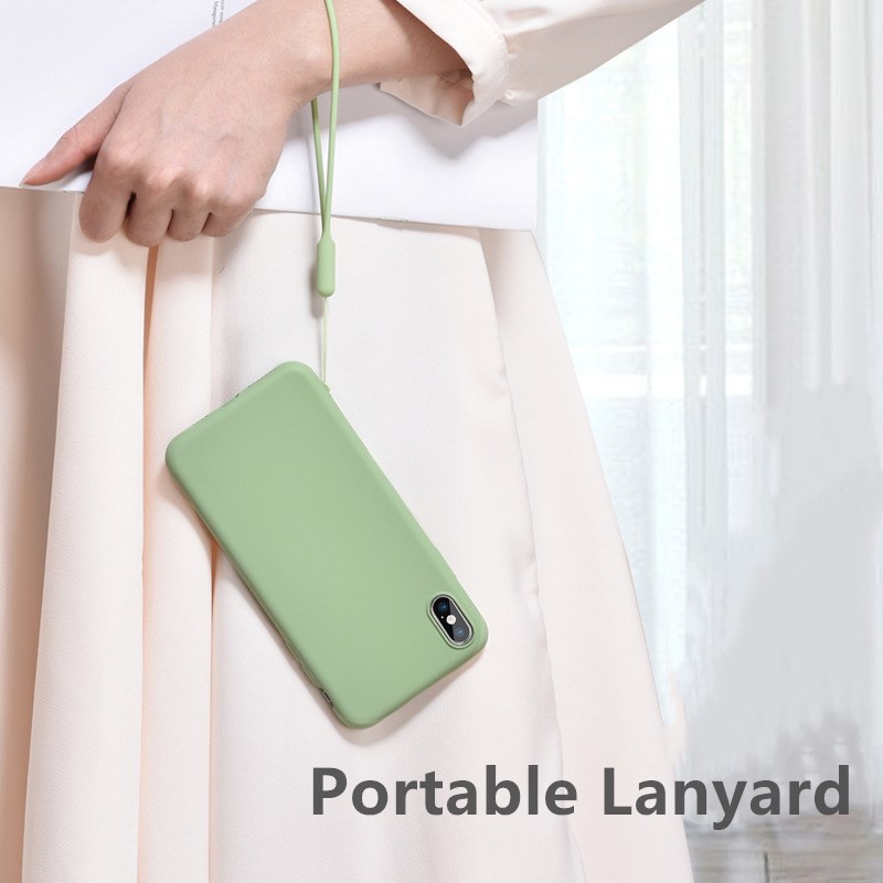 Dây đeo điện thoại bằng silicon dẻo màu pastel thích hợp cho ốp điện thoại iPhone 11 Xiaomi