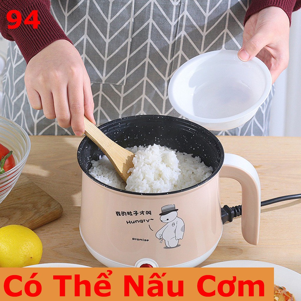 [Loại Tốt] Nồi Lẩu Mini Đa Năng - Ca Nấu Mì Siêu Tốc Có Kèm Khay Hấp Tiện Lợi Bảo Hành 6 Tháng Đổi Mới