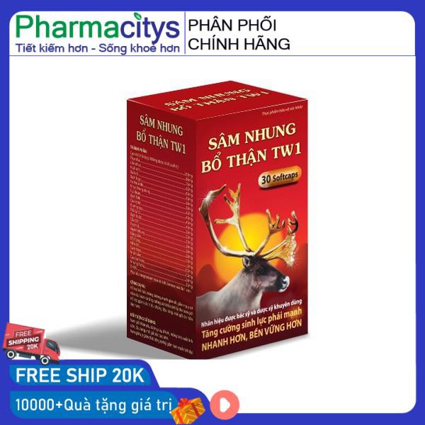 Viên uống Sâm Nhung Bổ Thận TW1 tăng cường sinh lý nam, bổ thận, tráng dương - Hộp 30 viên