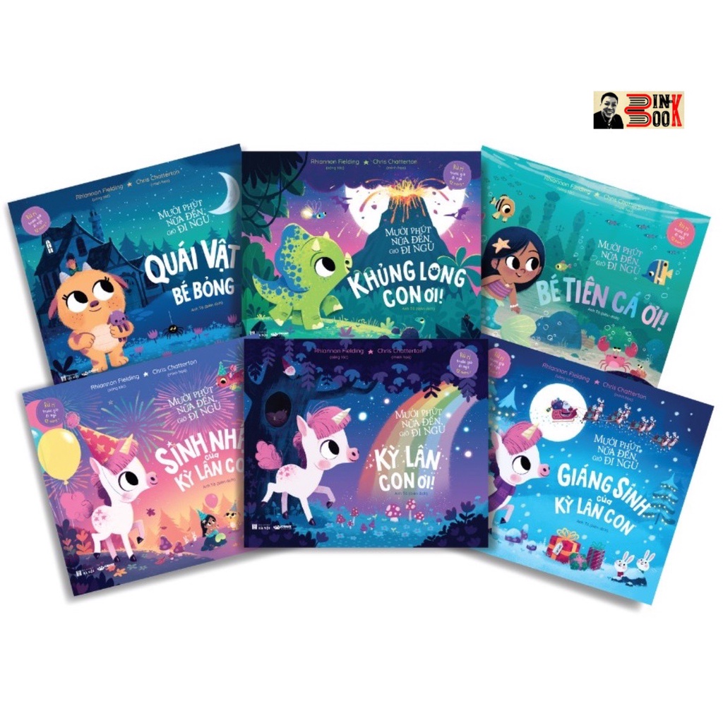 Sách – MƯỜI PHÚT NỮA ĐẾN GIỜ ĐI NGỦ – Rhiannon Fielding - Combo 6 tập - In Màu - Bình Book