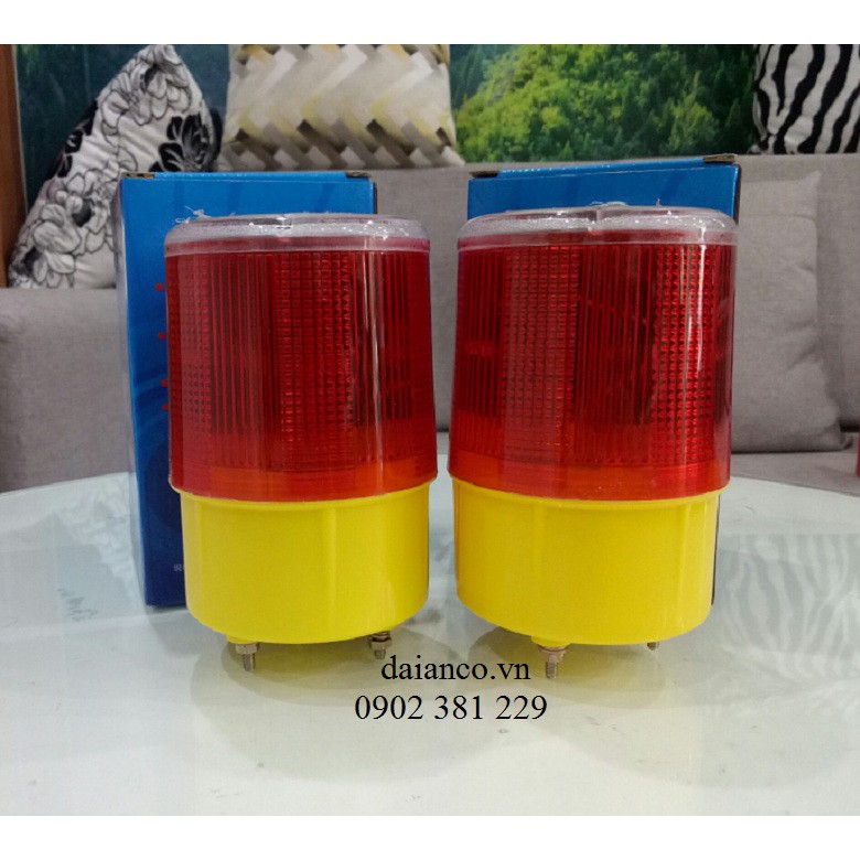 Đèn cảnh báo năng lượng mặt trời đế nam châm DCB-JS02