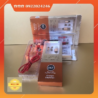 [CHÍNH HÃNG] CÁP SẠC NAM CHÂM – 3 ĐẦU SẠC : micro USB + Lightning + Tye C - DÂY DÙ BỀN ĐẸP