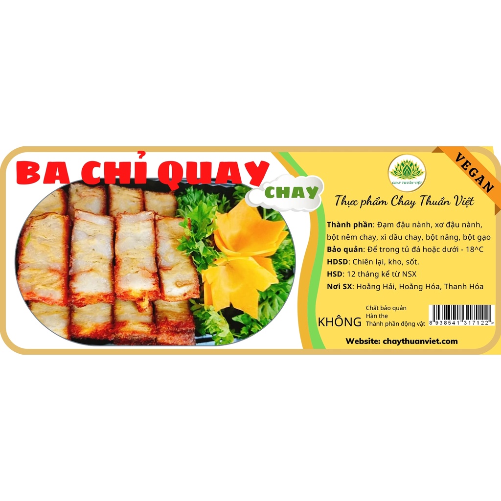 Ba Chỉ Quay Chay - Đồ Chay Chuẩn Chính Hãng - Thực Phẩm chay | BigBuy360 - bigbuy360.vn