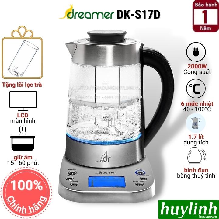 [Mã ELHAMS5 giảm 6% đơn 300K] Bình đun nước pha trà thông minh Dreamer DK-S17D - 1.7 lít