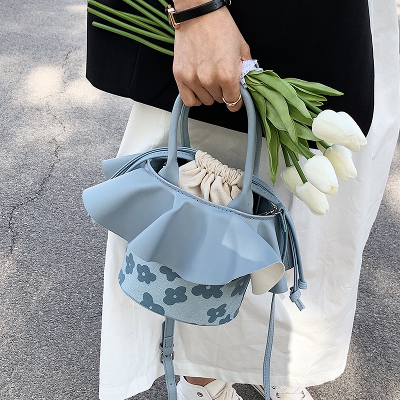 Túi Đeo Vai Phối Ren Phong Cách Hàn Quốc Thời Trang Cho Nữ