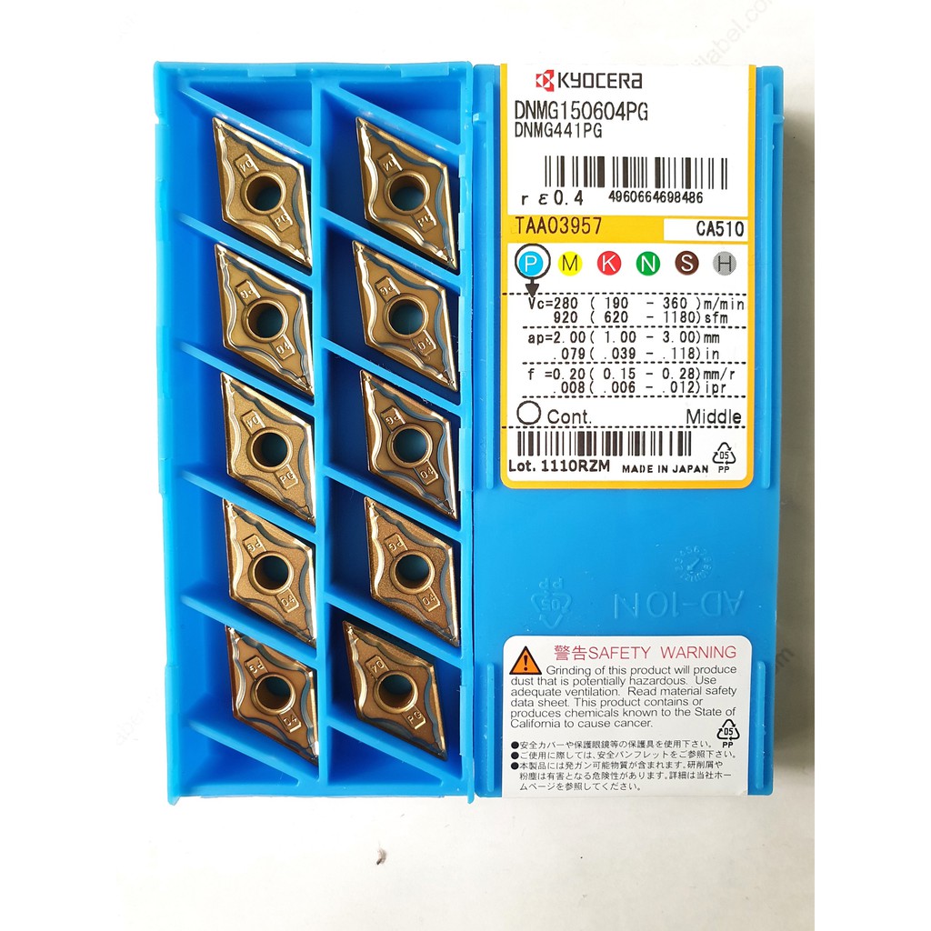 MẢNH CHÍP DN15 - R02 , R04 , R08 KYOCERA CHUYÊN THÉP