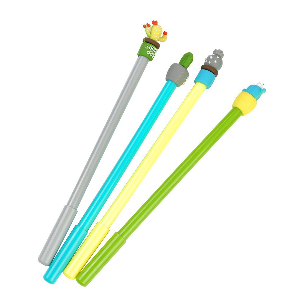 Set 2 bút mực hình xương rồng mới lạ dễ thương ngòi 0.5mm