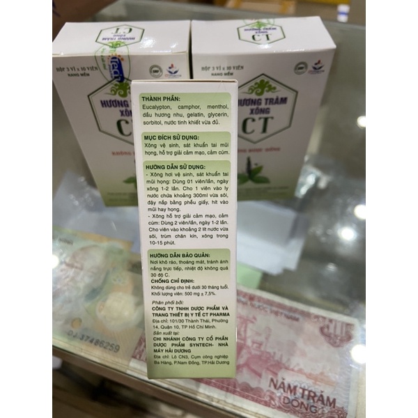 Viên Xông NATURAL Hương Tràm (hộp 20 viên)