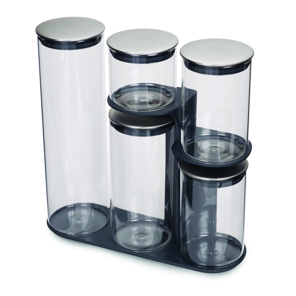 Bộ hộp bảo quản thực phẩm 5 món Joseph Joseph Podium™ Steel 100 Collection - 950359