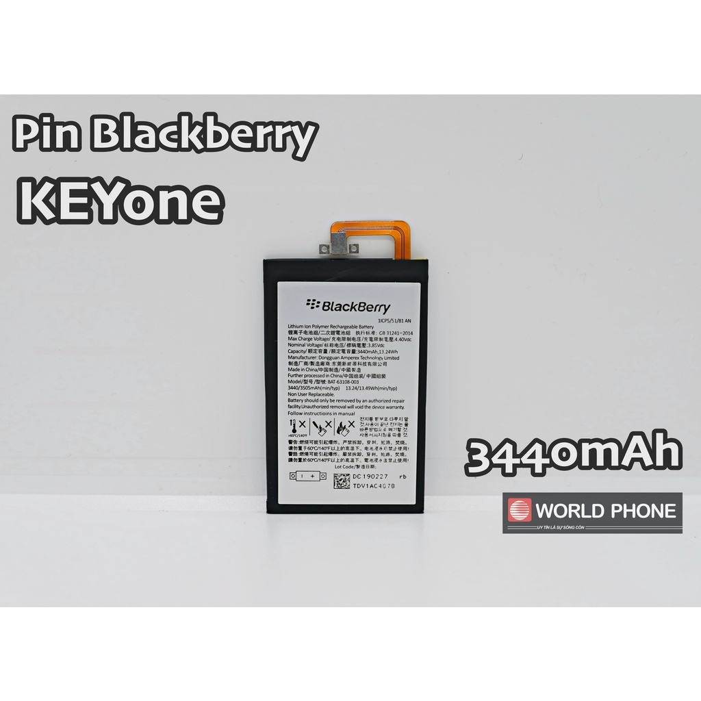 Thay Pin Blackberry KEYone, Pin BB Keyone mới