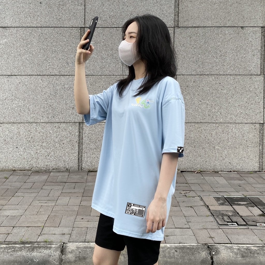 Áo thun Fearow Sweet Rainbow Tee Sky Blue- Phương Linh Bùi store( V390)