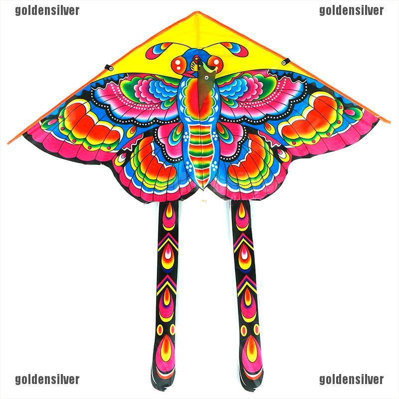 1 Bộ Diều Bay Hình Bướm Có Tay Cầm Kích Thước 90 * 50CM