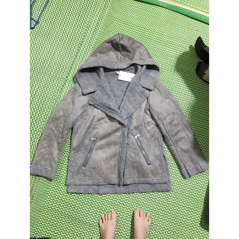 áo da lộn lót lông cừu size M