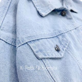 [Size S,M,L,Xl] Áo khoác jean xanh nhạt