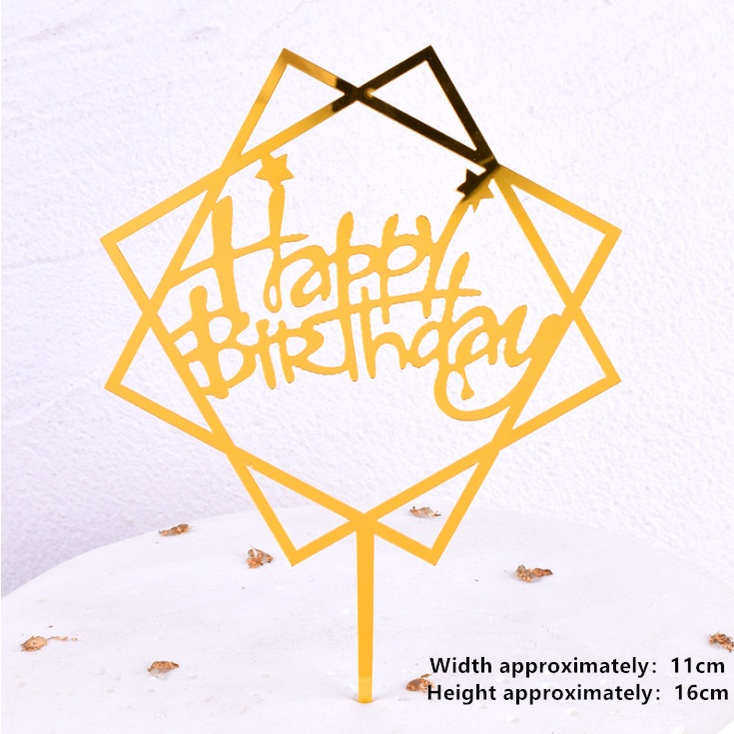 1 Thẻ Trang Trí Bánh Kem Sinh Nhật Bằng Acrylic