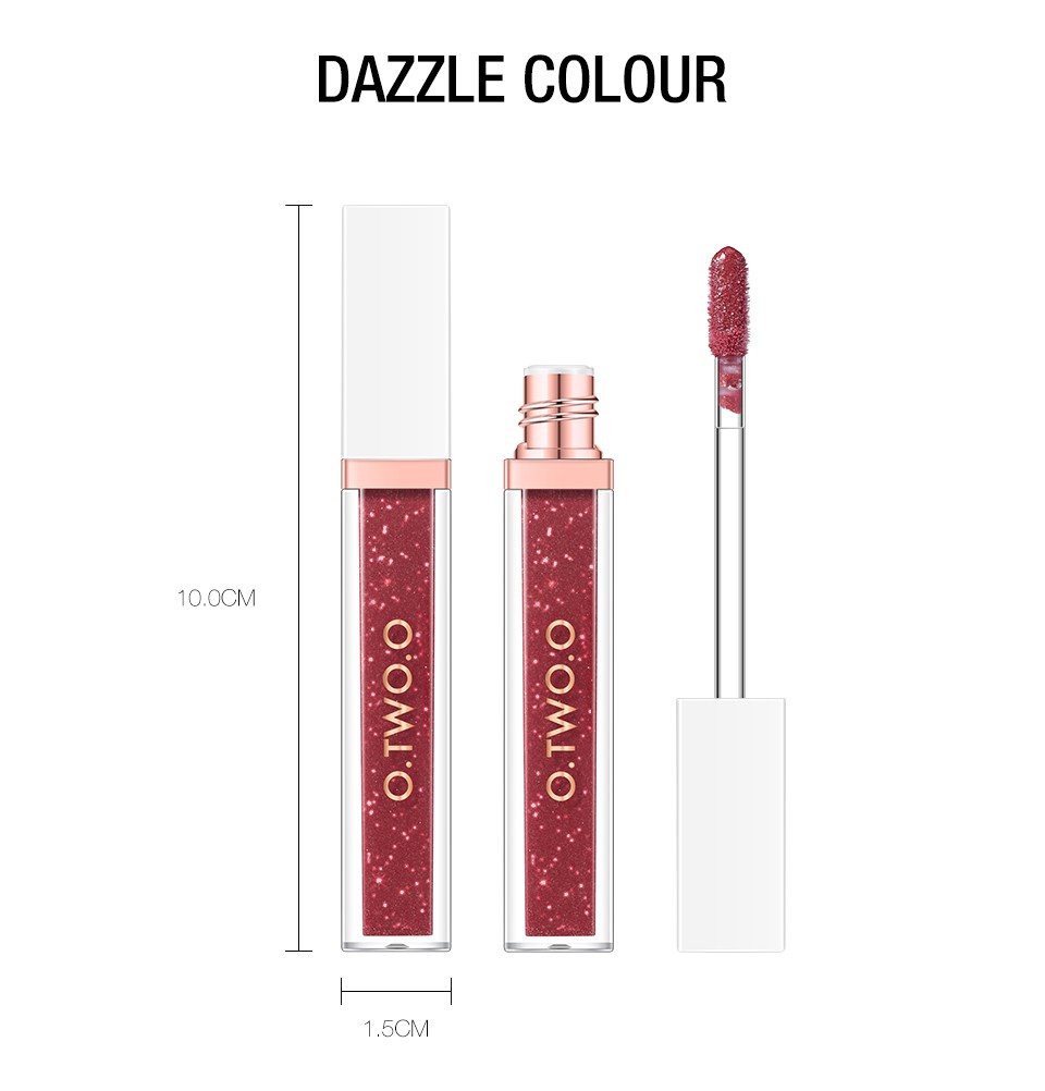 【Ready Stock】 O.TWO.O 7 Colors Natural Long-Lasting Moisturizing Lip Gloss Starry Sky Glass Water Light Lip Glaze