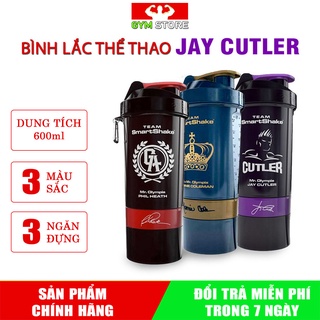 Bình lắc tập GYM - Bình lắc Shaker Jay Cutler 3 ngăn 600ml