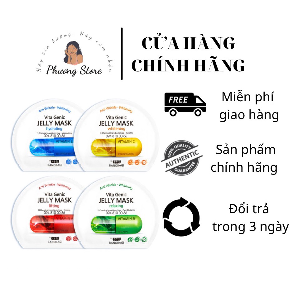 (đọc mô tả) Mặt Nạ giàu tinh chất Vitamin BNBG Vita Genic Jelly Mask