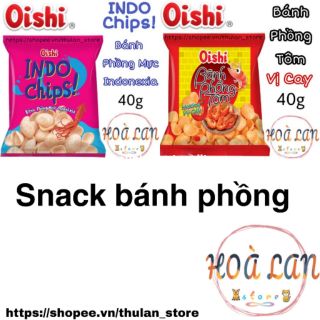 Snack Bánh phồng tôm hương vị cay và Bánh phồng mực Indonexia gói 40g