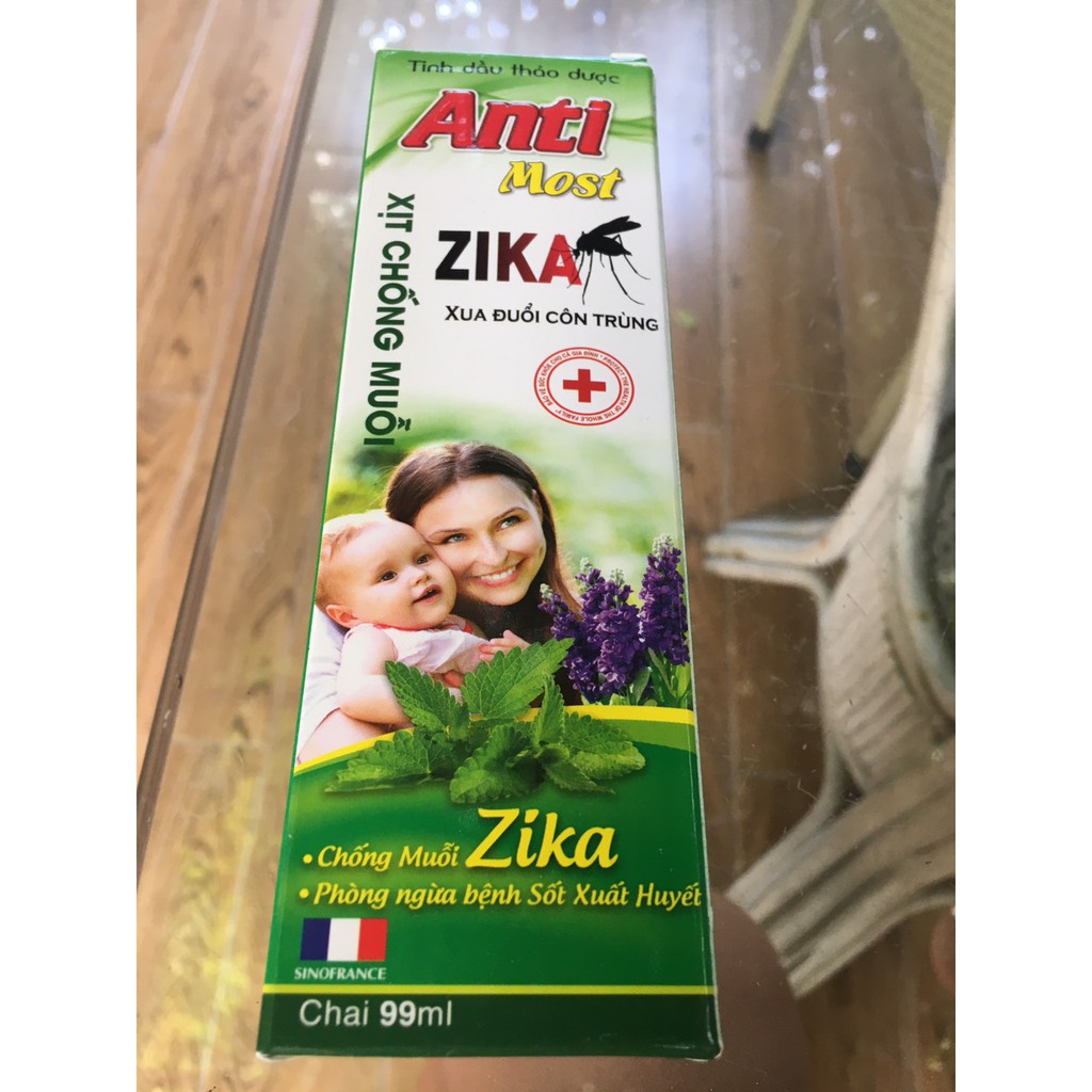 Xịt đuổi muỗi cho bé Zika Anti Most, 99mL, dùng cho trẻ dưới 6 tháng,