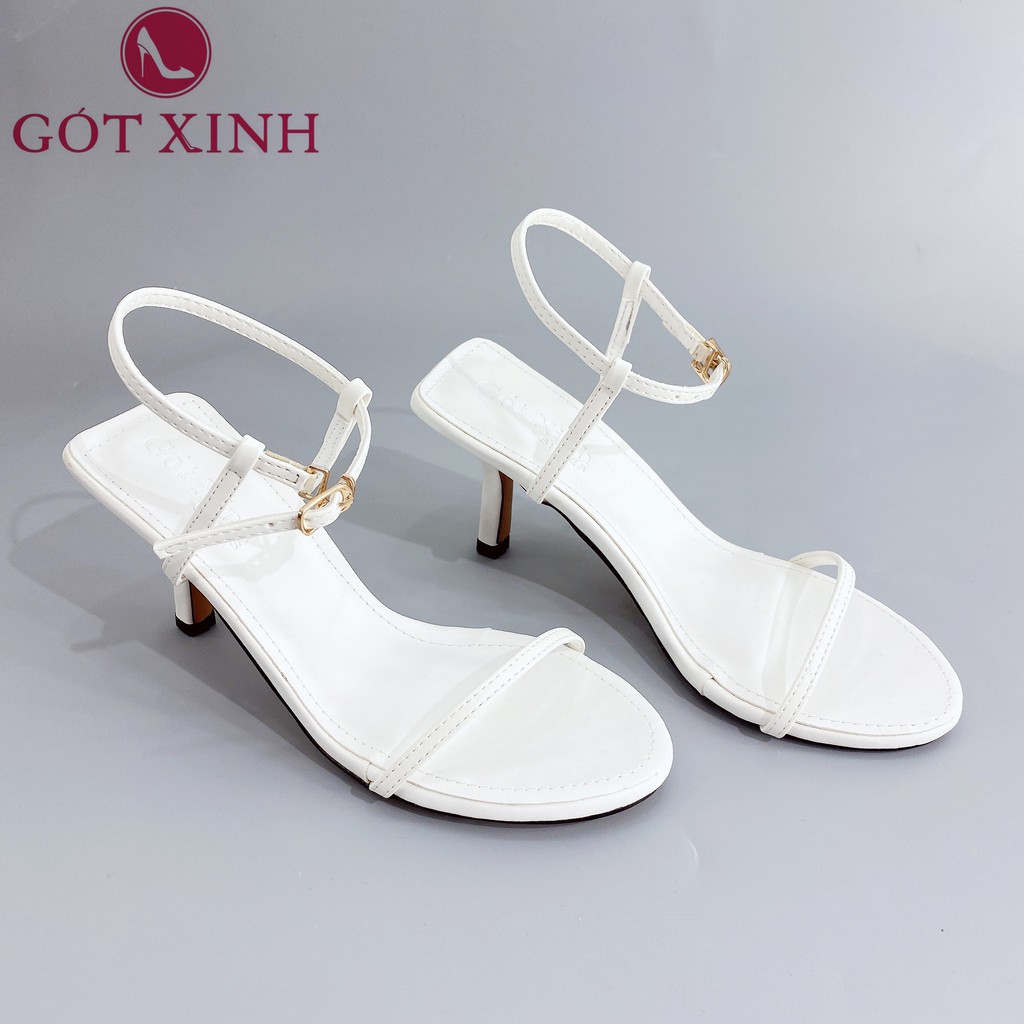 Sandal cao gót nữ GÓT XINH GD21 quai mảnh đế nhọn cao 7cm