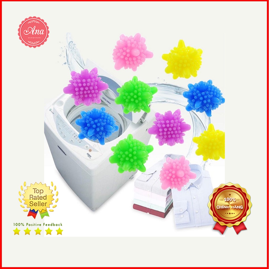 Combo 5 Quả Cầu Gai Giặt Đồ Làm Mềm Và Sạch Vết Bẩn