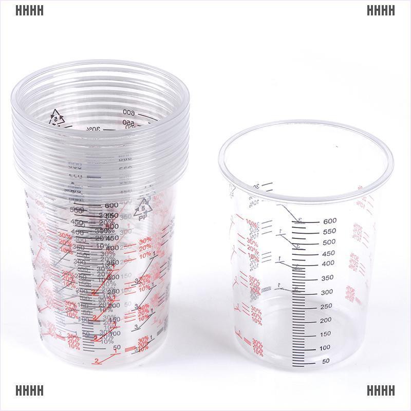 Bộ 10 Cốc Nhựa Trộn Màu Sắc Với Dung Tích 600ml
