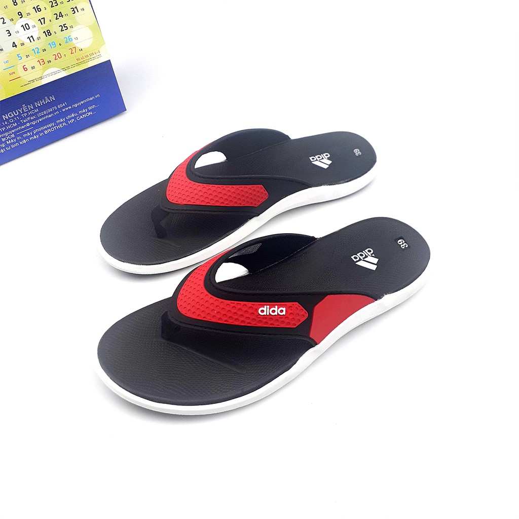 Dép nam xỏ ngón bàm sàn quai cao su dẻo Kiểu dáng thể thao K097 màu Đen trắng